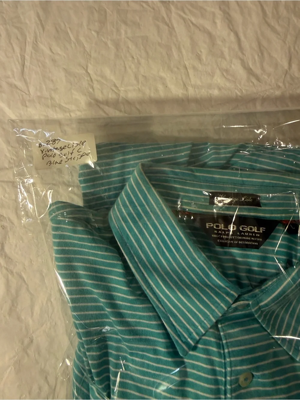 Men's Teal Stripe Polo Shirt - Sailboat Logo